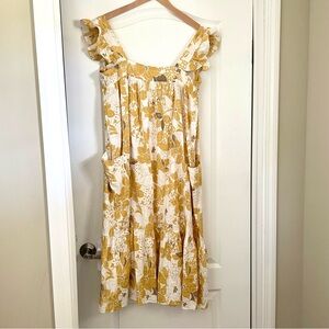 Petal + Pup Yellow Floral Midi Dress
